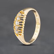 Pre-Owned Antique 18ct Yellow Gold 0.12ct Diamond Five Stone Ring 41382896