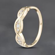 Pre-Owned 18ct Yellow Gold 0.15ct Brilliant Cut Diamond Half Eternity Ring 41382934