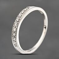 Pre-Owned 9ct White Gold 0.10ct Diamond Half Eternity Ring 41383022