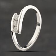 Pre-Owned 9ct White Gold Diamond Three Stone Ring 41383049