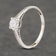Pre-Owned Platinum 0.10ct Brilliant Cut Diamond Half Eternity Ring 41383061