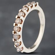 Pre-Owned 9ct White Gold 0.90ct Brilliant Cut Diamond Half Eternity Ring 41383102