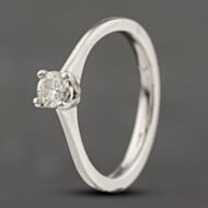 Pre-Owned Platinum 0.21ct Brilliant Cut Diamond Solitaire Ring 41383123