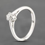 Pre-Owned 9ct White Gold 0.25ct Brilliant Cut Diamond Solitaire Ring 41383124