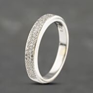 Pre-Owned 9ct White Gold 0.22ct Diamond Pave Half Eternity Ring 41383178
