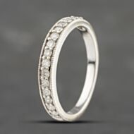 Pre-Owned 9ct White Gold 0.25ct Diamond Half Eternity Ring 41383182