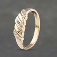 Pre-Owned 9ct Yellow Gold Diamond Dress Ring 41383189