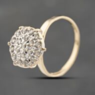 Pre-Owned 9ct Yellow Gold Diamond Cluster Ring 41383217
