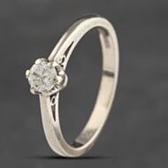Pre-Owned 9ct White Gold 0.25ct Diamond Solitaire Ring 41383227