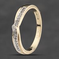Pre-Owned 9ct Yellow Gold 0.10ct Diamond Half Eternity Ring 41383232