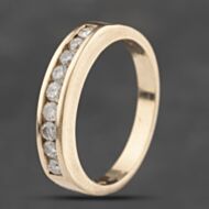 Pre-Owned 9ct Yellow Gold 0.33ct Diamond Half Eternity Ring 41383234