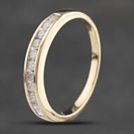 Pre-Owned 9ct Yellow Gold 0.25ct Diamond Half Eternity Ring 41383235