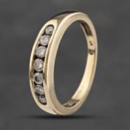 Pre-Owned 9ct Yellow Gold 0.33ct Diamond Half Eternity Ring 41383237