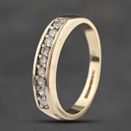 Pre-Owned 9ct Yellow Gold 0.20ct Diamond Half Eternity Ring 41383239