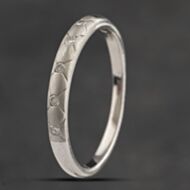 Pre-Owned 9ct White Gold 0.10ct Diamond Band Ring 41383255