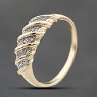 Pre-Owned 9ct Yellow Gold 0.05ct Diamond Dress Ring 41383262