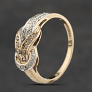 Pre-Owned 9ct Two Colour Gold 0.33ct Diamond Dress Ring 41383270