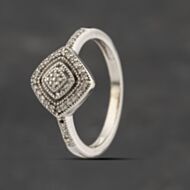 Pre-Owned 9ct White Gold 0.15ct Diamond Cluster Ring 41383314