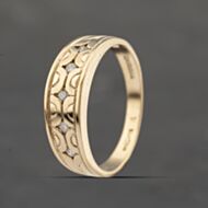 Pre-Owned 9ct Yellow Gold 0.10ct Diamond Set Dress Ring 41383353