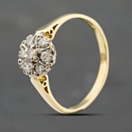 Pre-Owned 18ct Yellow Gold 0.20ct Diamond Cluster Ring 41383363