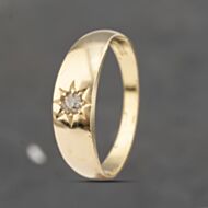 Pre-Owned Vintage 18ct Yellow Gold 0.05ct Brilliant Cut Diamond Dress Ring 41383440