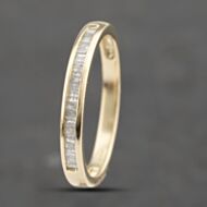 Pre-Owned 9ct Yellow Gold 0.25ct Baguette Cut Diamond Half Eternity Ring 41383445