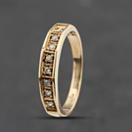 Pre-Owned 9ct Yellow Gold Diamond Half Eternity Ring 41383453