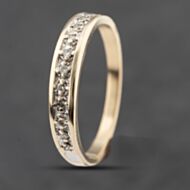 Pre-Owned 9ct Yellow Gold Diamond Half Eternity Ring 41383459