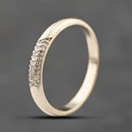 Pre-Owned 9ct Yellow Gold 0.18ct Brilliant Cut Diamond Half Eternity Ring 41383523