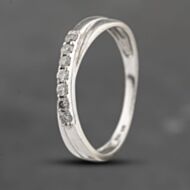 Pre-Owned 18ct White Gold 0.15ct Brilliant Cut Diamond Half Eternity Ring 41383602