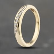Pre-Owned 9ct Yellow Gold Diamond Half Eternity Ring 41383605