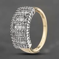 Pre-Owned 9ct Yellow Gold 0.50ct Diamond Cluster Ring 41383616