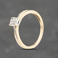 Pre-Owned 9ct Yellow Gold 0.10ct Brilliant Cut Diamond Cluster Ring 41383676
