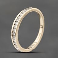 Pre-Owned 9ct Yellow Gold 0.25ct Brilliant Cut Diamond Half Eternity Ring 41383838