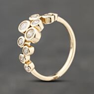 Pre-Owned 9ct Yellow Gold 0.35ct Brilliant Cut Diamond Bubble Cluster Ring 41383867