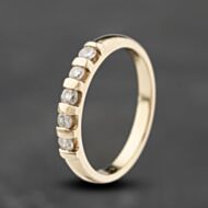 Pre-Owned 9ct Yellow Gold 0.25ct Brilliant Cut Diamond Half Eternity Ring 41383881