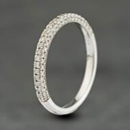 Pre-Owned 9ct White Gold 0.33ct Diamond Half Eternity Ring 41383935