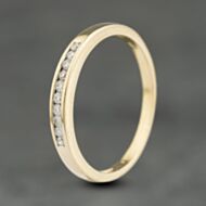 Pre-Owned 9ct Yellow Gold Brilliant Cut Diamond Half Eternity Ring 41383936
