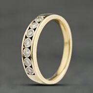 Pre-Owned 9ct Yellow Gold Diamond Half Eternity Ring 41383939