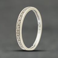 Pre-Owned 9ct White Gold Diamond Half Eternity Ring 41383940