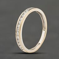 Pre-Owned 9ct White Gold Diamond Channel Set Half Eternity Ring 41383968
