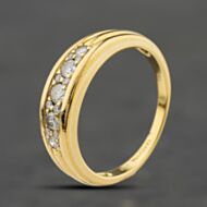 Pre-Owned 18ct Yellow Gold 0.38ct Brilliant Cut Diamond Thirteen Stone Band Ring 41383979