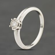 Pre-Owned 9ct White Gold Brilliant Cut Diamond Solitaire Ring 41383990