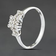 Pre-Owned 9ct White Gold Diamond Shoulder Set Dress Ring 41384145