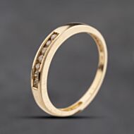 Pre-Owned 9ct Yellow Gold Diamond Channel Set Half Eternity Ring 41384242