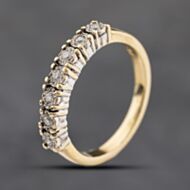Pre-Owned 9ct Yellow Gold 0.07ct Diamond Half Eternity Ring 41384252