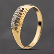 Pre-Owned Vintage Yellow Gold 0.08ct Diamond Five Stone Ring 41384301