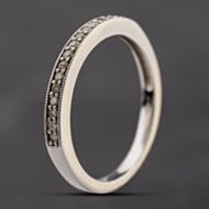 Pre-Owned 9ct White Gold 0.17ct Brilliant Cut Diamond Half Eternity Ring 41384304