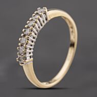 Pre-Owned 9ct Yellow Gold 0.25ct Brilliant Cut Diamond Half Eternity Ring 41384313