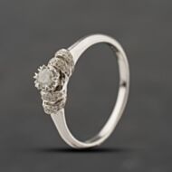 Pre-Owned 9ct White Gold 0.24ct Brilliant Cut Diamond Shoulder Set Solitaire Ring 41384427